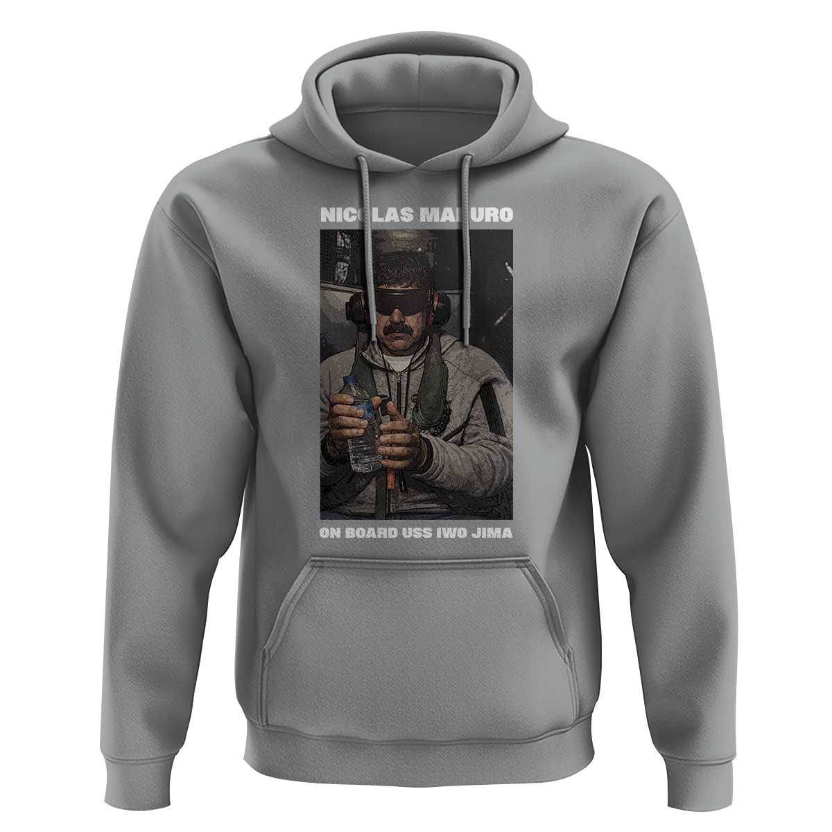 Maduro Captured Meme Hoodie On Board USS Iwo Jima Political Satire - Wonder Print Shop