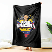 Free Venezuela Raised Fist Throw Blanket Libre Venezuelan Flag Map Liberation - Wonder Print Shop