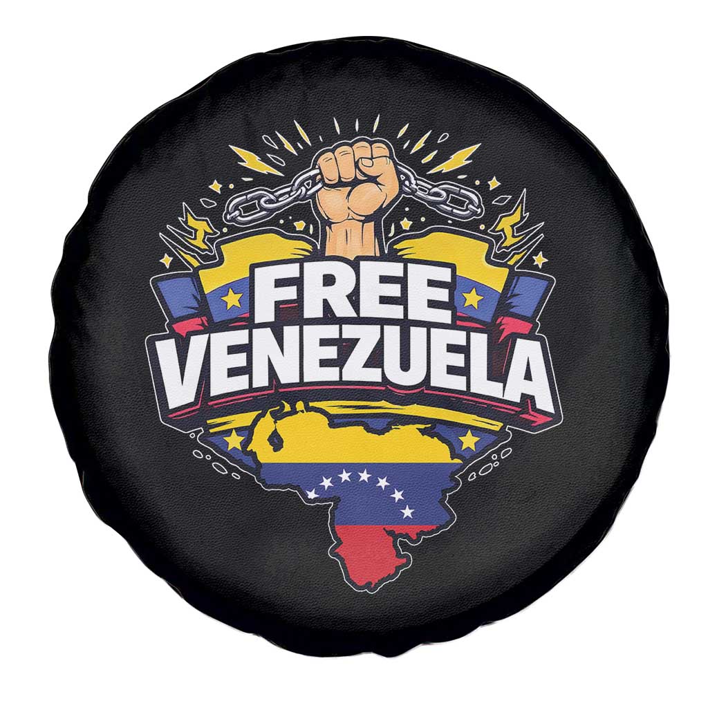 Free Venezuela Raised Fist Spare Tire Cover Libre Venezuelan Flag Map Liberation - Wonder Print Shop