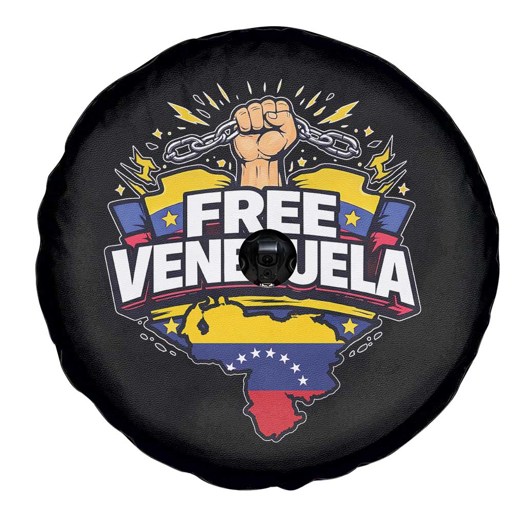 Free Venezuela Raised Fist Spare Tire Cover Libre Venezuelan Flag Map Liberation - Wonder Print Shop