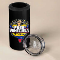Free Venezuela Raised Fist 4 in 1 Can Cooler Tumbler Libre Venezuelan Flag Map Liberation - Wonder Print Shop