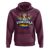 Free Venezuela Raised Fist Hoodie Libre Venezuelan Flag Map Liberation - Wonder Print Shop