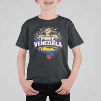 Free Venezuela Raised Fist T Shirt For Kid Libre Venezuelan Flag Map Liberation - Wonder Print Shop