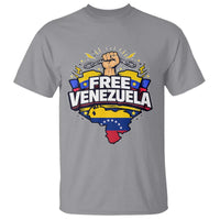 Free Venezuela Raised Fist T Shirt Libre Venezuelan Flag Map Liberation - Wonder Print Shop