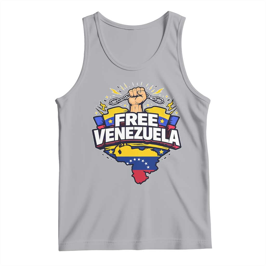 Free Venezuela Raised Fist Tank Top Libre Venezuelan Flag Map Liberation - Wonder Print Shop