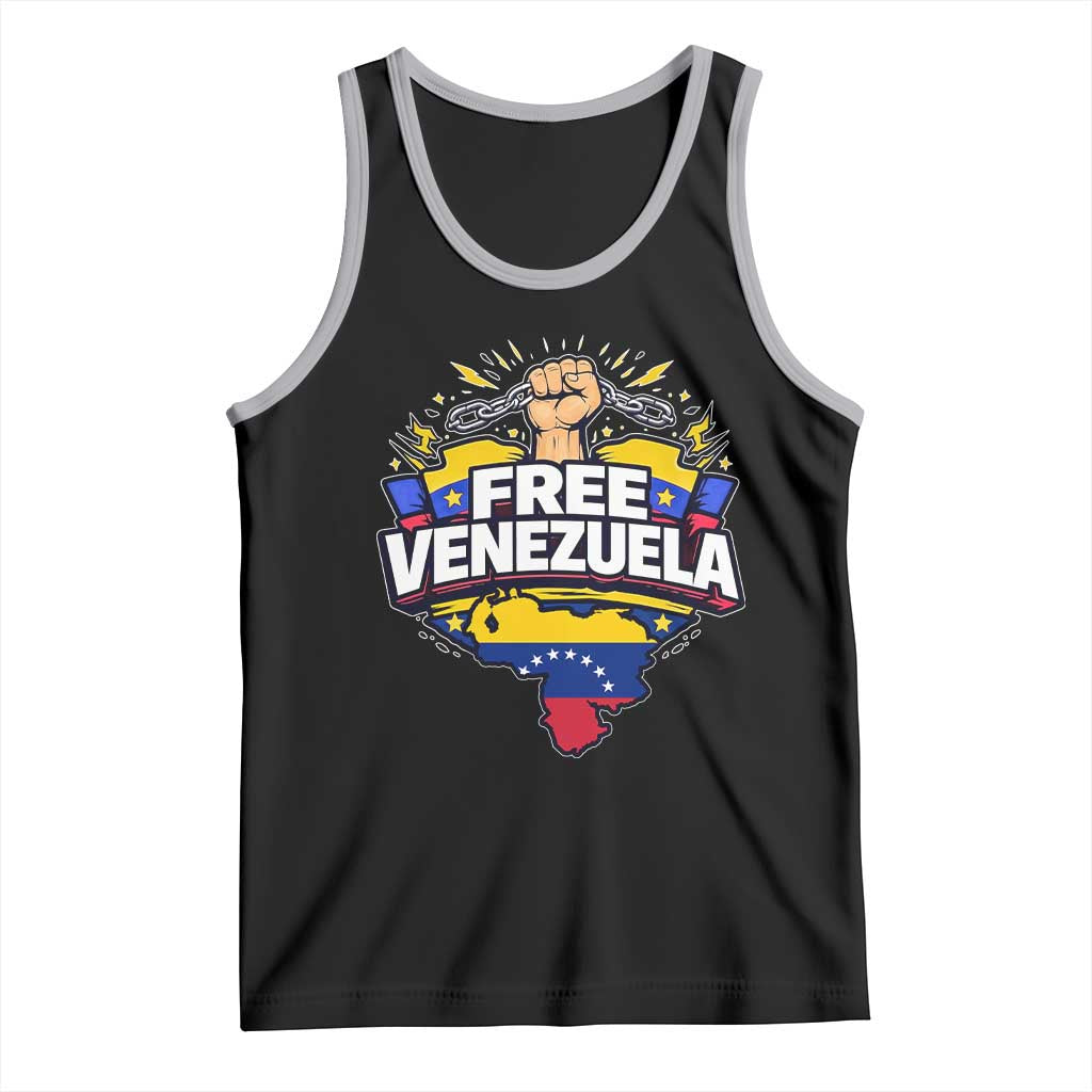 Free Venezuela Raised Fist Tank Top Libre Venezuelan Flag Map Liberation - Wonder Print Shop