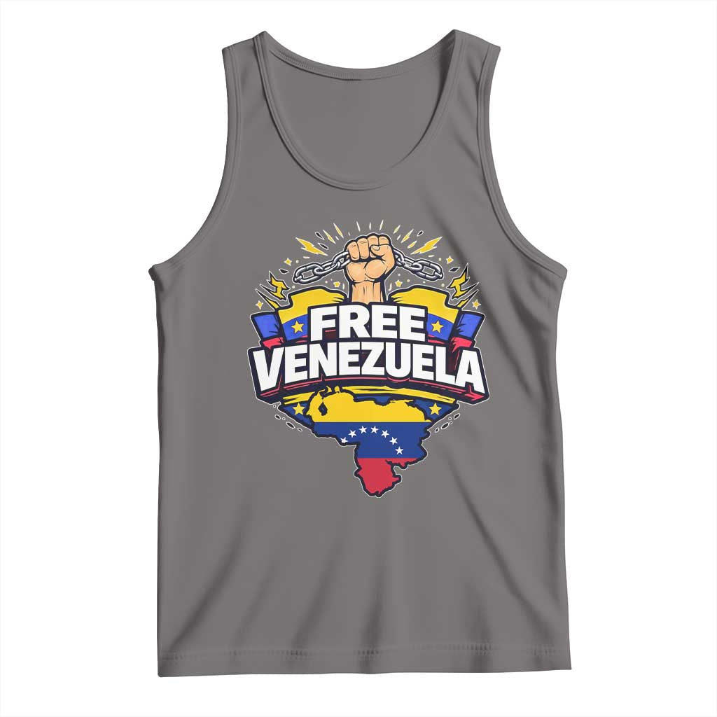 Free Venezuela Raised Fist Tank Top Libre Venezuelan Flag Map Liberation - Wonder Print Shop