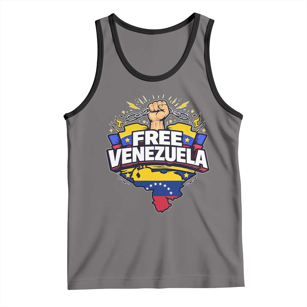 Free Venezuela Raised Fist Tank Top Libre Venezuelan Flag Map Liberation - Wonder Print Shop