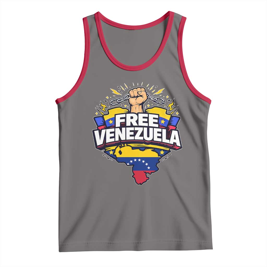 Free Venezuela Raised Fist Tank Top Libre Venezuelan Flag Map Liberation - Wonder Print Shop