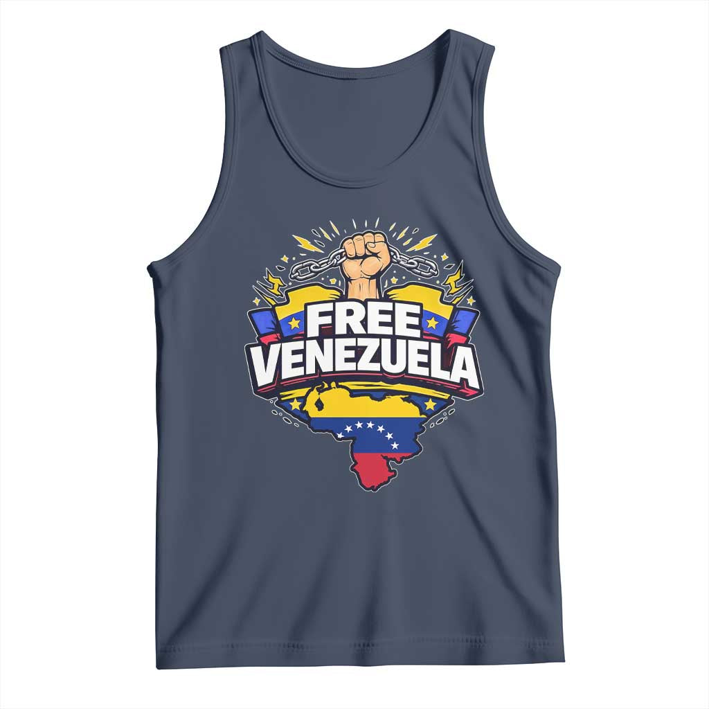 Free Venezuela Raised Fist Tank Top Libre Venezuelan Flag Map Liberation - Wonder Print Shop