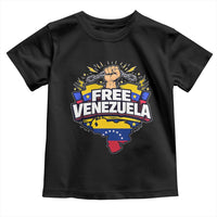 Free Venezuela Raised Fist Toddler T Shirt Libre Venezuelan Flag Map Liberation - Wonder Print Shop