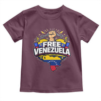 Free Venezuela Raised Fist Toddler T Shirt Libre Venezuelan Flag Map Liberation - Wonder Print Shop