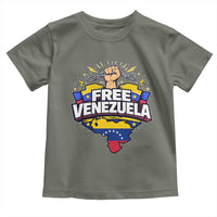 Free Venezuela Raised Fist Toddler T Shirt Libre Venezuelan Flag Map Liberation - Wonder Print Shop