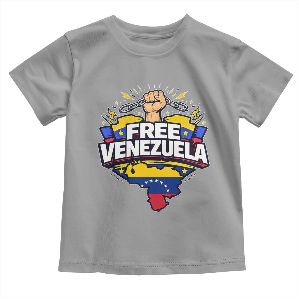 Free Venezuela Raised Fist Toddler T Shirt Libre Venezuelan Flag Map Liberation - Wonder Print Shop