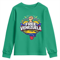 Free Venezuela Raised Fist Youth Sweatshirt Libre Venezuelan Flag Map Liberation - Wonder Print Shop