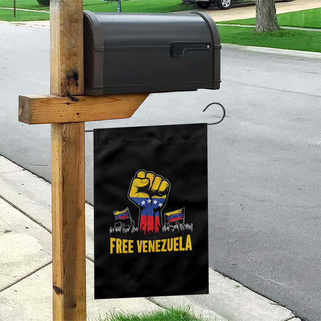 Free Venezuela Flag Garden Flag Raised Fist Resistance for Liberation Supporters - Wonder Print Shop