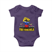 Free Venezuela Flag Baby Onesie Raised Fist Resistance for Liberation Supporters - Wonder Print Shop