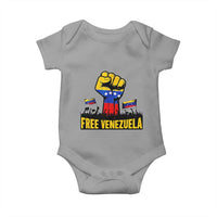Free Venezuela Flag Baby Onesie Raised Fist Resistance for Liberation Supporters - Wonder Print Shop