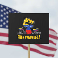 Free Venezuela Flag Protest Sign Raised Fist Resistance for Liberation Supporters