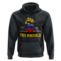 Free Venezuela Flag Hoodie Raised Fist Resistance for Liberation Supporters - Wonder Print Shop