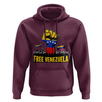 Free Venezuela Flag Hoodie Raised Fist Resistance for Liberation Supporters - Wonder Print Shop