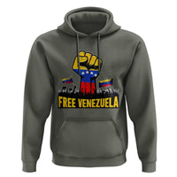 Free Venezuela Flag Hoodie Raised Fist Resistance for Liberation Supporters - Wonder Print Shop