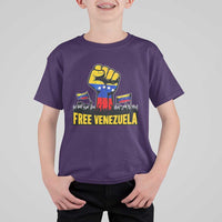 Free Venezuela Flag T Shirt For Kid Raised Fist Resistance for Liberation Supporters - Wonder Print Shop
