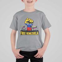 Free Venezuela Flag T Shirt For Kid Raised Fist Resistance for Liberation Supporters - Wonder Print Shop