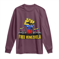 Free Venezuela Flag Long Sleeve Shirt Raised Fist Resistance for Liberation Supporters - Wonder Print Shop