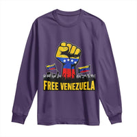 Free Venezuela Flag Long Sleeve Shirt Raised Fist Resistance for Liberation Supporters - Wonder Print Shop