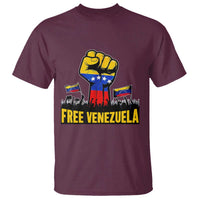 Free Venezuela Flag T Shirt Raised Fist Resistance for Liberation Supporters - Wonder Print Shop