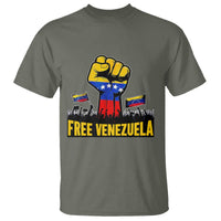 Free Venezuela Flag T Shirt Raised Fist Resistance for Liberation Supporters - Wonder Print Shop