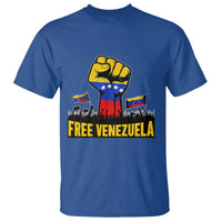 Free Venezuela Flag T Shirt Raised Fist Resistance for Liberation Supporters - Wonder Print Shop