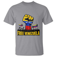 Free Venezuela Flag T Shirt Raised Fist Resistance for Liberation Supporters - Wonder Print Shop