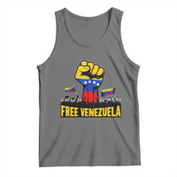 Free Venezuela Flag Tank Top Raised Fist Resistance for Liberation Supporters - Wonder Print Shop