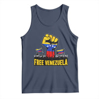Free Venezuela Flag Tank Top Raised Fist Resistance for Liberation Supporters - Wonder Print Shop