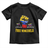 Free Venezuela Flag Toddler T Shirt Raised Fist Resistance for Liberation Supporters - Wonder Print Shop