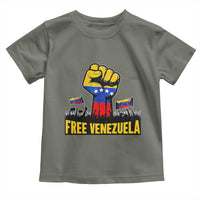 Free Venezuela Flag Toddler T Shirt Raised Fist Resistance for Liberation Supporters - Wonder Print Shop