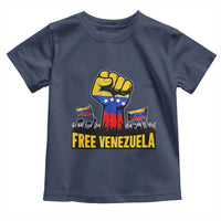 Free Venezuela Flag Toddler T Shirt Raised Fist Resistance for Liberation Supporters - Wonder Print Shop