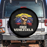 Free Venezuela Flag Chain Breaker Spare Tire Cover Powerful Liberation for Liberation Supporters - Wonder Print Shop