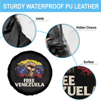 Free Venezuela Flag Chain Breaker Spare Tire Cover Powerful Liberation for Liberation Supporters - Wonder Print Shop