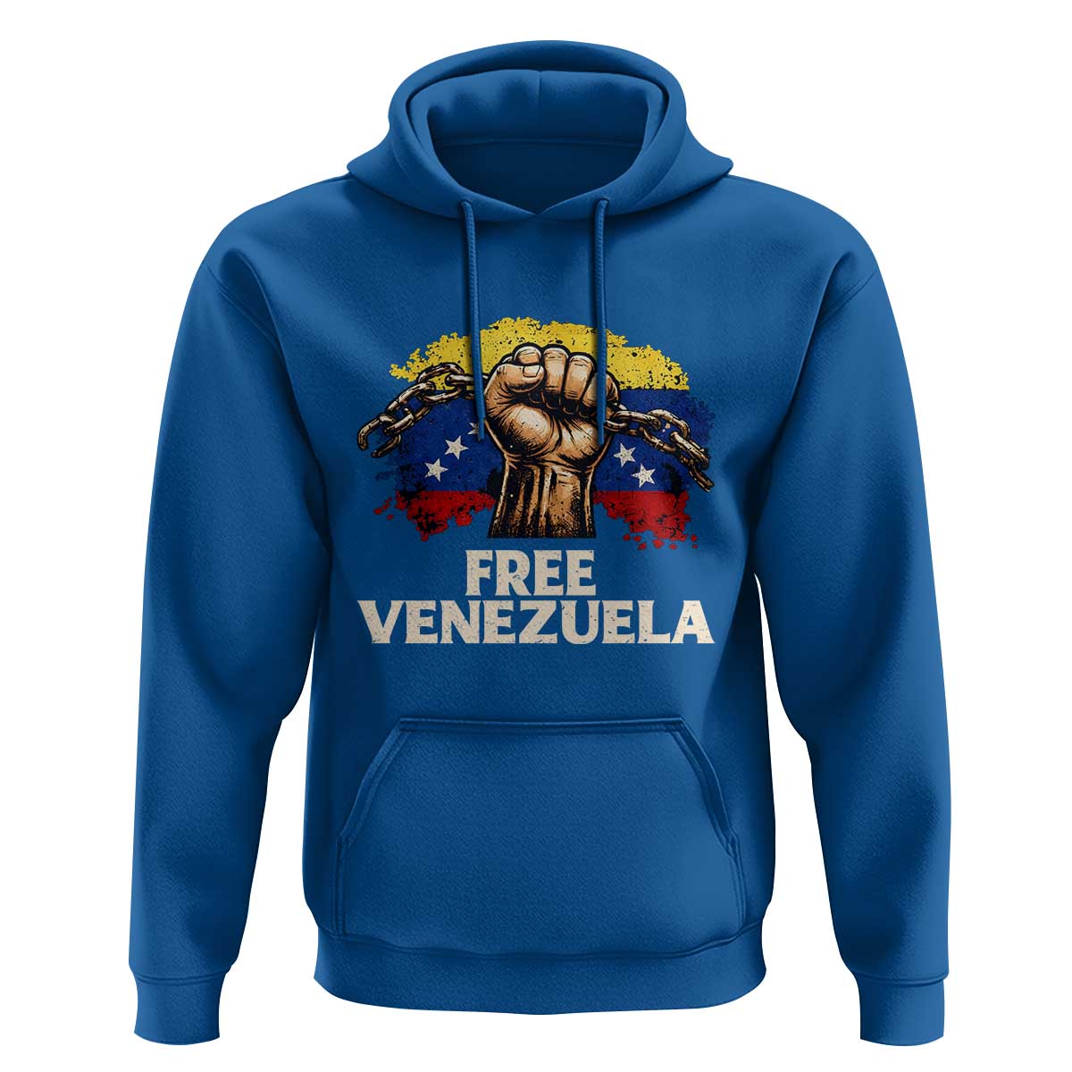 Free Venezuela Flag Chain Breaker Hoodie Powerful Liberation for Liberation Supporters - Wonder Print Shop