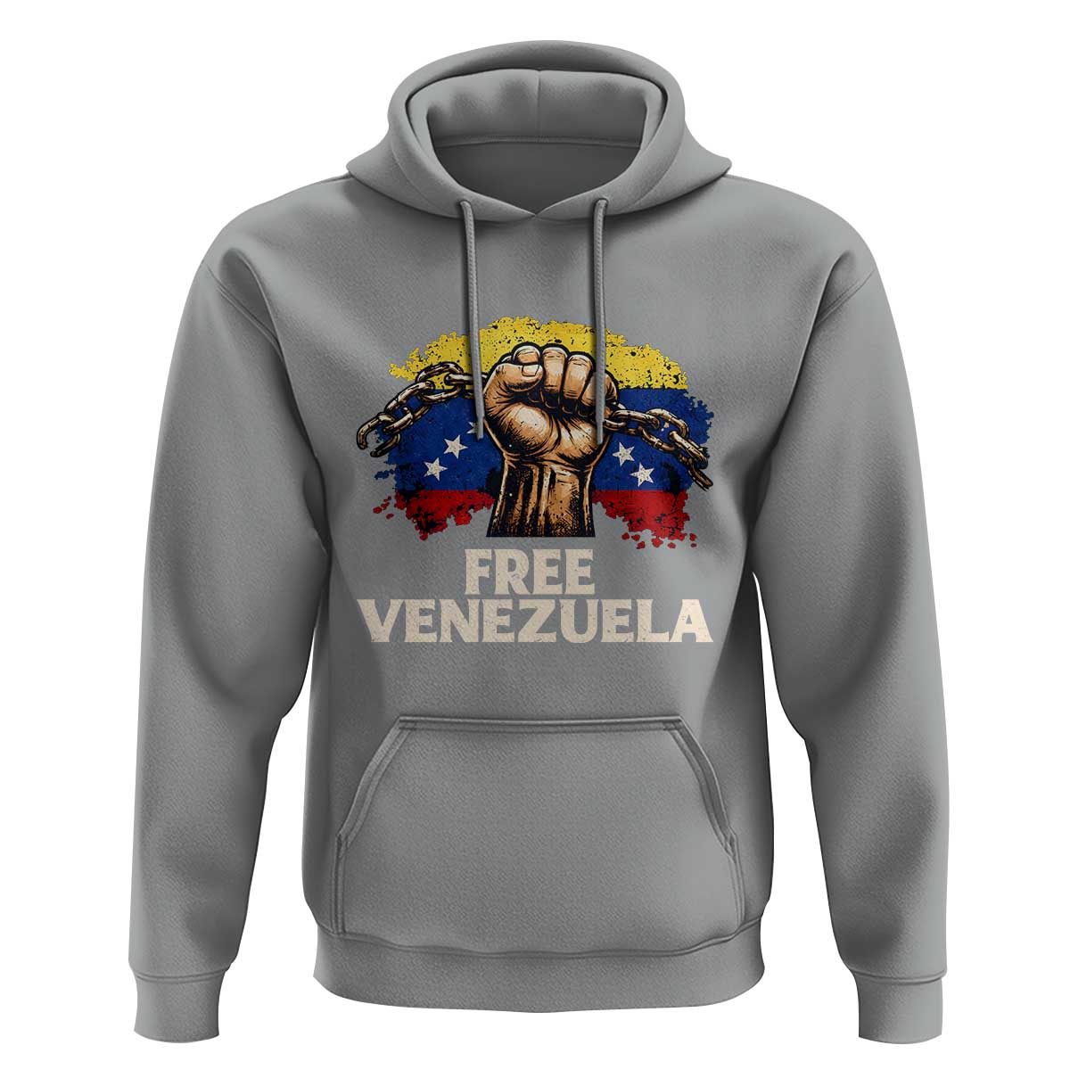 Free Venezuela Flag Chain Breaker Hoodie Powerful Liberation for Liberation Supporters - Wonder Print Shop