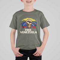 Free Venezuela Flag Chain Breaker T Shirt For Kid Powerful Liberation for Liberation Supporters - Wonder Print Shop
