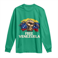 Free Venezuela Flag Chain Breaker Long Sleeve Shirt Powerful Liberation for Liberation Supporters - Wonder Print Shop