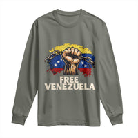 Free Venezuela Flag Chain Breaker Long Sleeve Shirt Powerful Liberation for Liberation Supporters - Wonder Print Shop