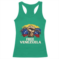 Free Venezuela Flag Chain Breaker Racerback Tank Top Powerful Liberation for Liberation Supporters - Wonder Print Shop
