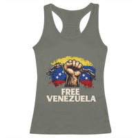 Free Venezuela Flag Chain Breaker Racerback Tank Top Powerful Liberation for Liberation Supporters - Wonder Print Shop