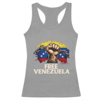 Free Venezuela Flag Chain Breaker Racerback Tank Top Powerful Liberation for Liberation Supporters - Wonder Print Shop