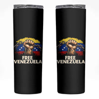Free Venezuela Flag Chain Breaker Skinny Tumbler Powerful Liberation for Liberation Supporters - Wonder Print Shop